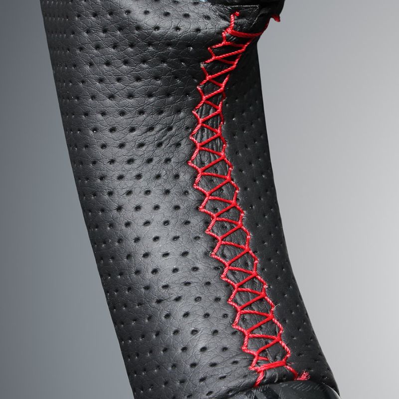 高品質の証ユーロステッチ採用 カーボン調xレッドステッチ 純正交換ガングリップステアリング シビック FL1 4 5 R3 9- LS273 BRIGHTFACE_UK