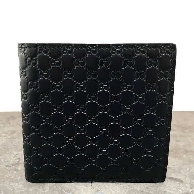 119 み GUCCI 二つ折り財布 150413 マイクログッチシマ き