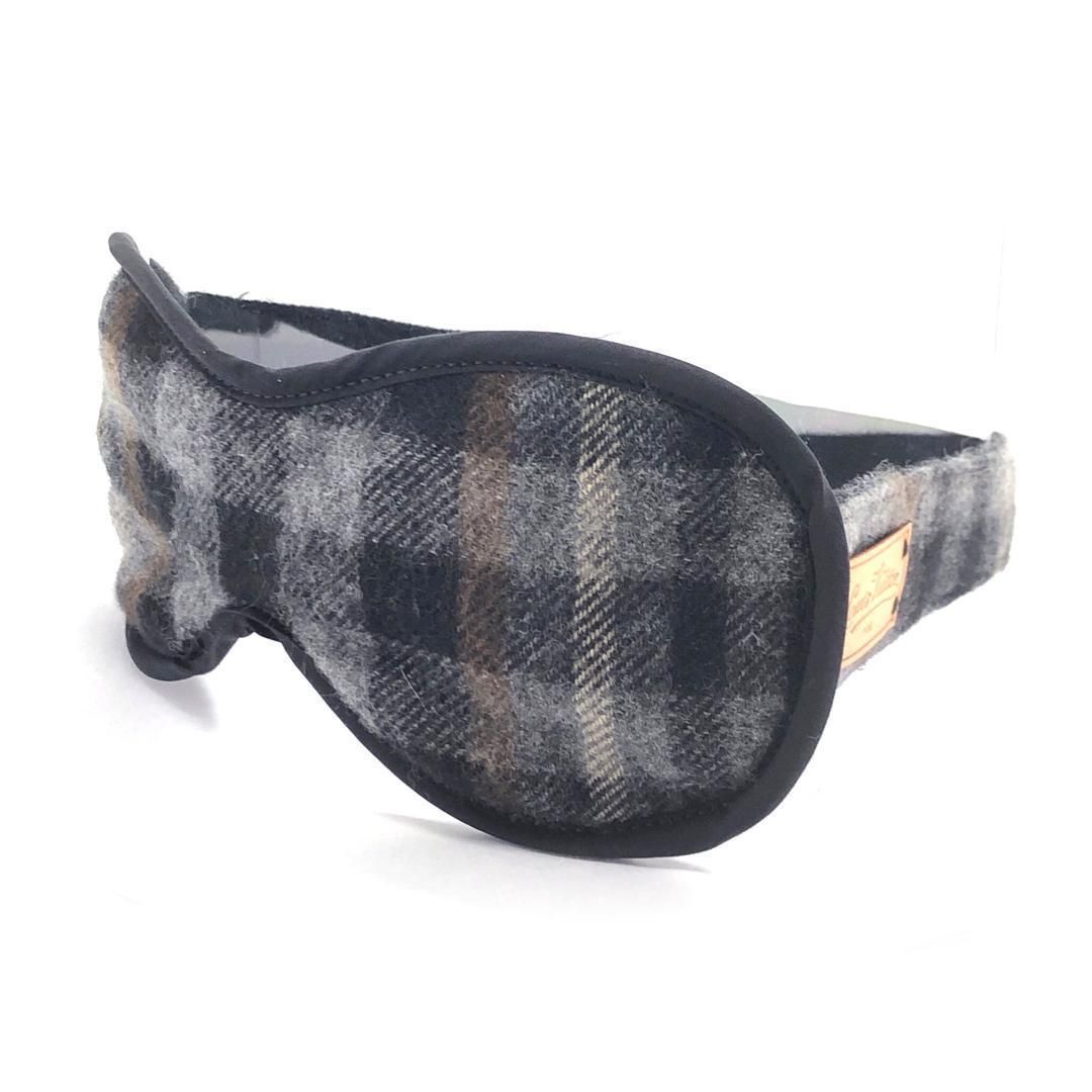 訳あり 売り切り品 Louis Vuitton ルイヴィトン アイマスク チェック R99136 ウール グレー