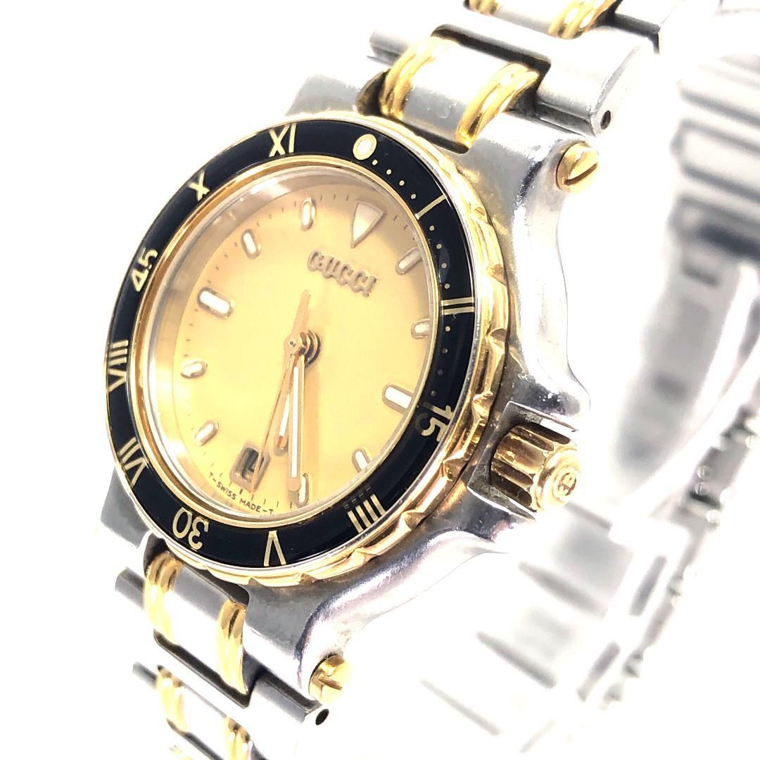 美品・電池交換済み】GUCCI グッチ／レディース 腕時計 9700L デイト