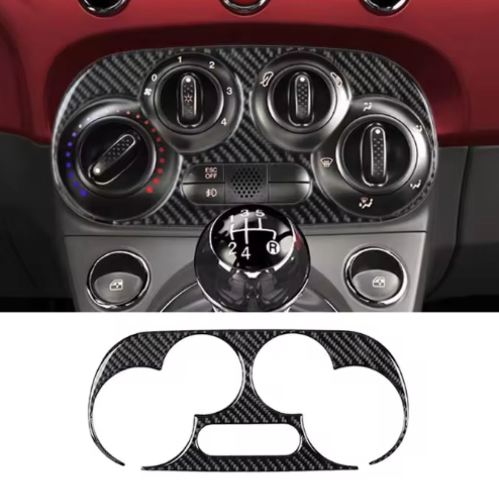 アバルト フィアット エアコン カーボン カバー アバルト フィアット エアコン カーボン カバー フィアット500