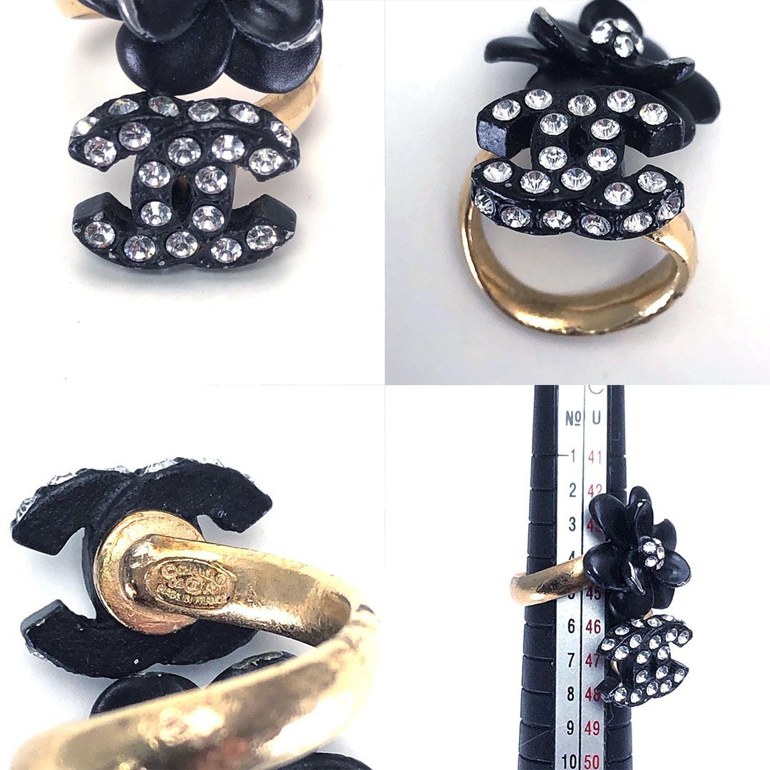 CHANEL シャネル／ココマーク カメリア リング／6号／花