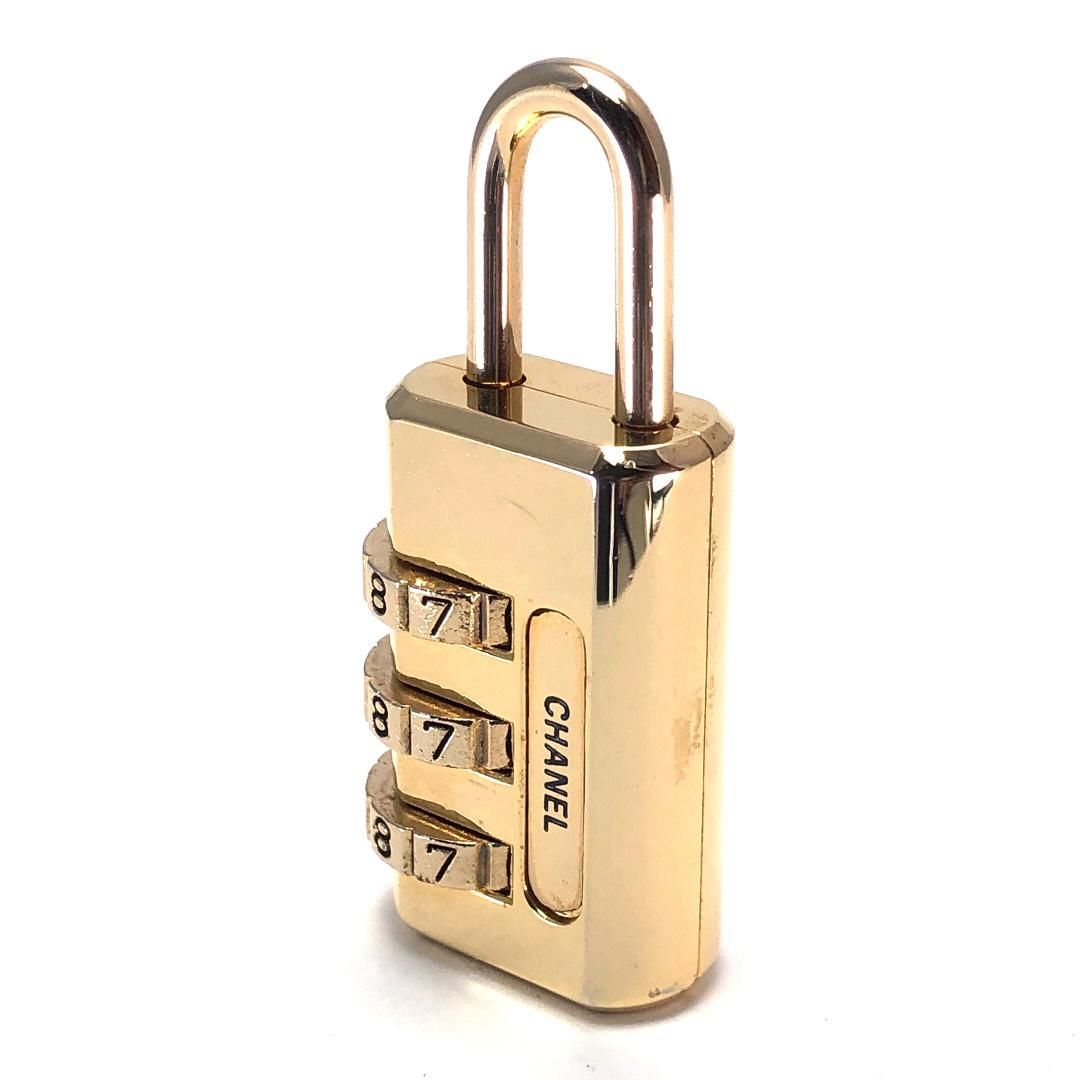 CHANEL シャネル ダイヤル式 カデナ 南京錠 ナンバーキー GP ゴールド