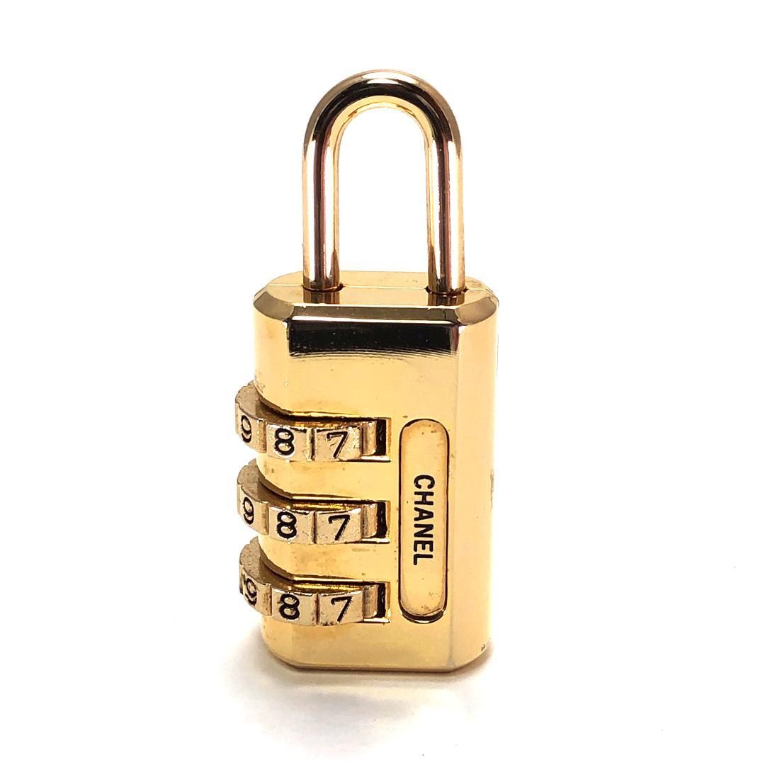 CHANEL シャネル ダイヤル式 カデナ 南京錠 ナンバーキー GP ゴールド