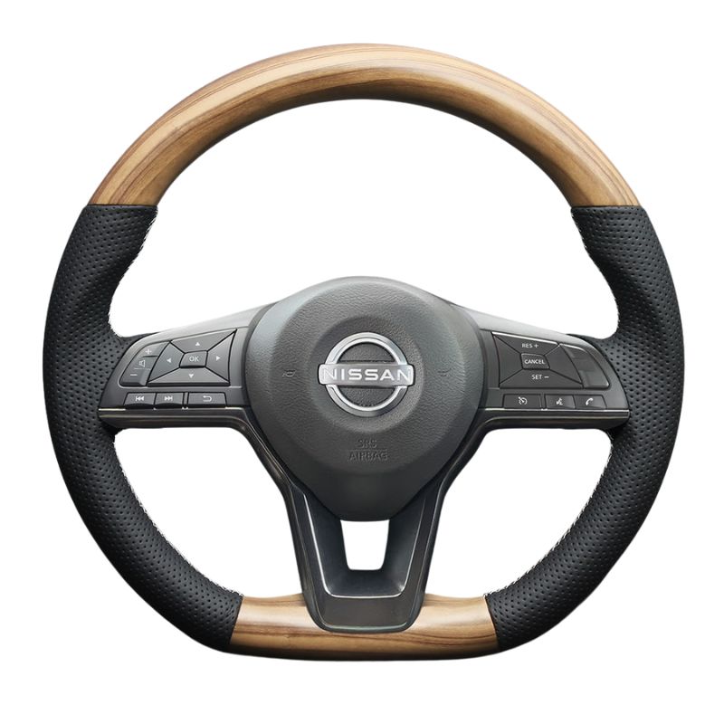 高品質の証ユーロステッチ採用 マットアッシュブラウンxシルバーステッチ 純正交換ガングリップステアリング キャラバンNV350 E26 R3|11- LS254