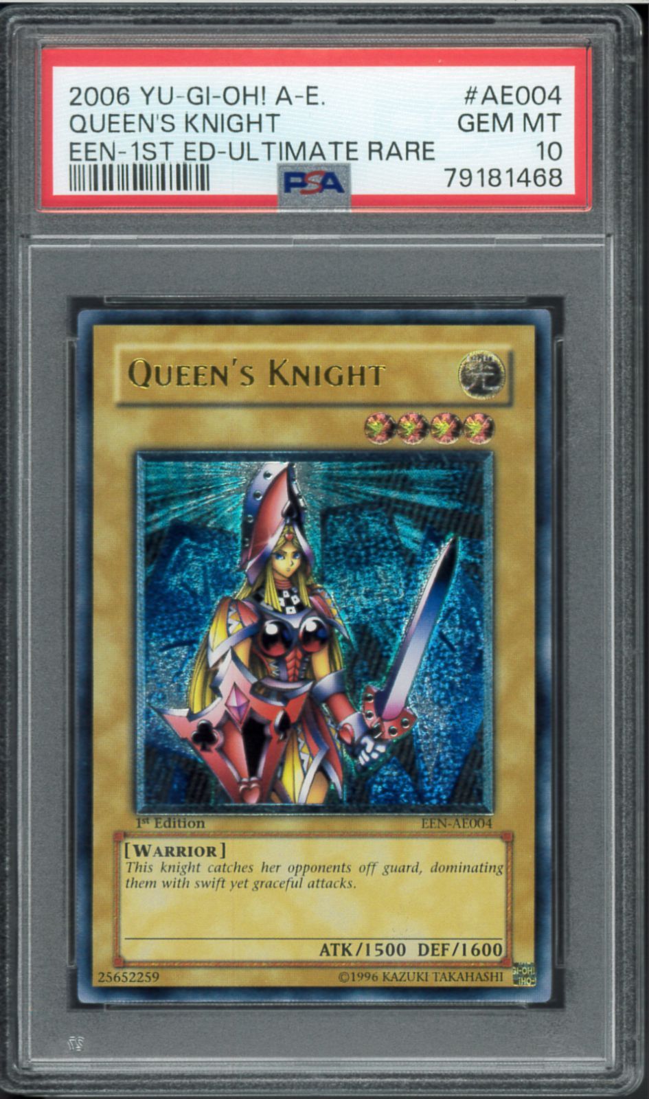 PSA10 QUEEN S KNIGHT クイーンズナイト 旧アジア レリーフ Ultimate Rare EEN-AE004 遊戯王カード Y000034