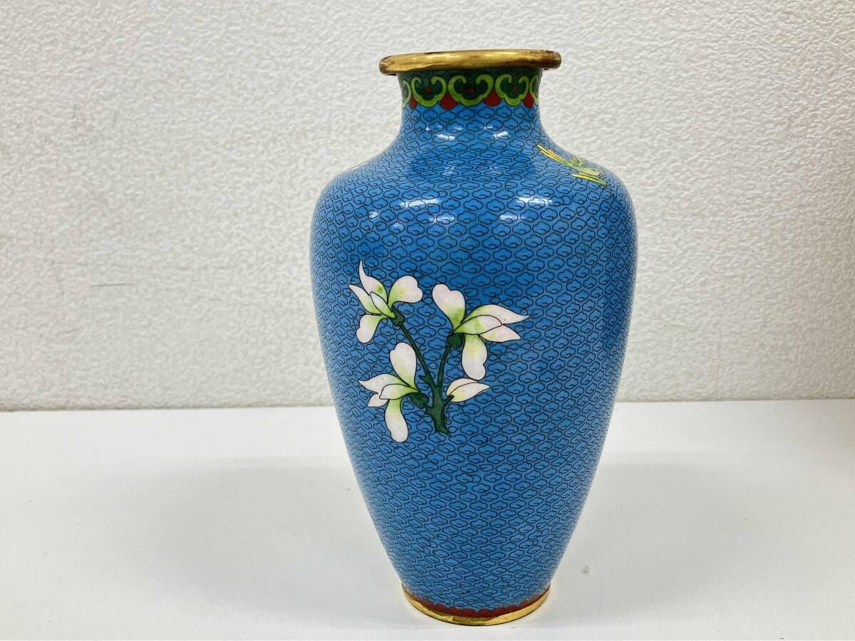 中国七宝焼 花瓶 花器 中国美術 景泰蓝（けいたいらん）｜中国七宝焼