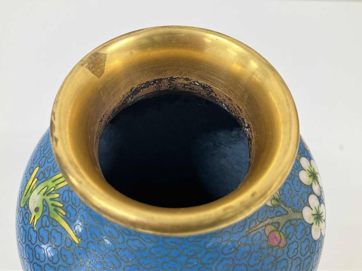 中国七宝 景泰らん ちんたいらん 花瓶 - メルカリ