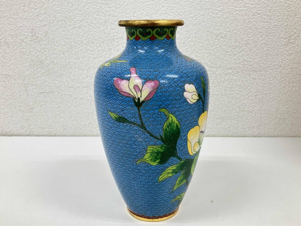 中国七宝 景泰らん ちんたいらん 花瓶 - メルカリ