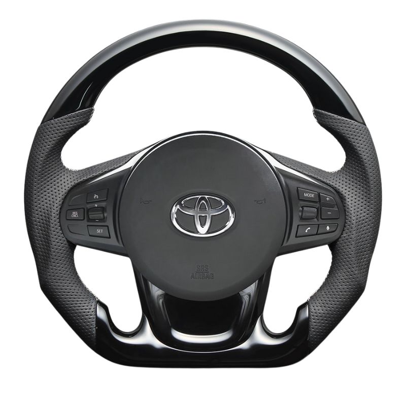 高品質の証ユーロステッチ採用 ピアノブラックxシルバーステッチ 純正交換ガングリップステアリング スープラ DB系 R1|5-R8|4 LS246