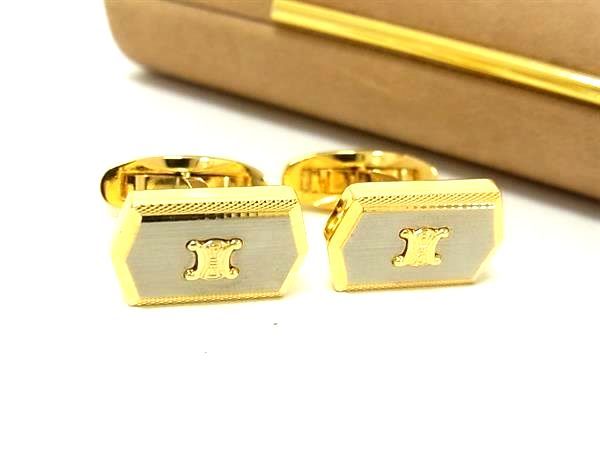 □新品同様□ CELINE セリーヌ ヴィンテージ マカダム カフス カフス