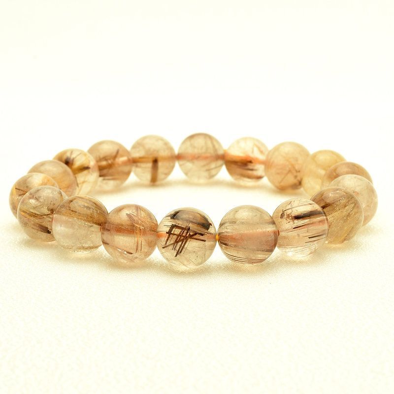 成功へ導く知性の光 タイガータイチンルチル ブレスレット 11-12mm GHB104 ルチルクォーツブレスレット 仕事運 金運 集中力 判断力 プレゼント 贈り物 太陽放射 水晶 40g 浄化発送 ギフト 京海堂 天然石の卸 京の蔵
