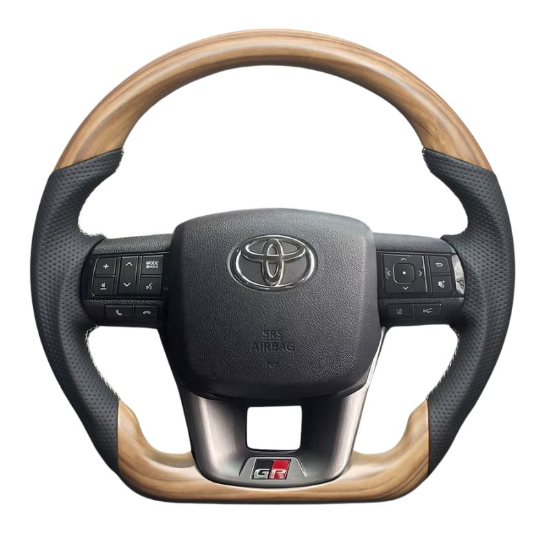 高品質の証ユーロステッチ採用 マットアッシュブラウン x シルバーステッチ 純正交換ガングリップステアリング ランクル 70系 R5 11- 現行モデル LS221