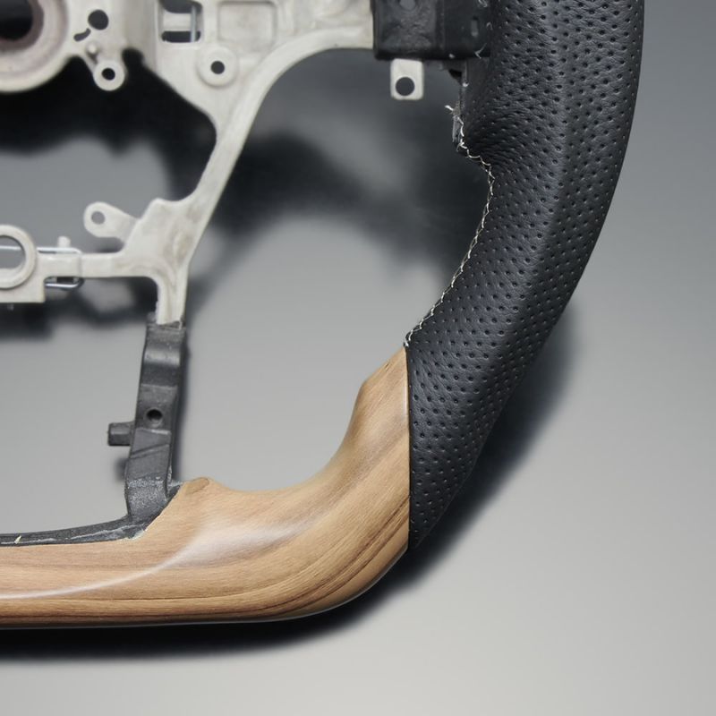 ユーロステッチ採用 マットアッシュブラウン x シルバーステッチ 純正交換ガングリップステアリング ハイラックス 120系 H29 9- LS221 GRスポーツ取付可 BRIGHTFACE_UK