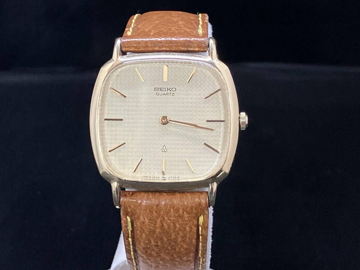 ジャンク セイコー SEIKO 2620-5430 ブラウン クォーツ 時計 - メルカリ
