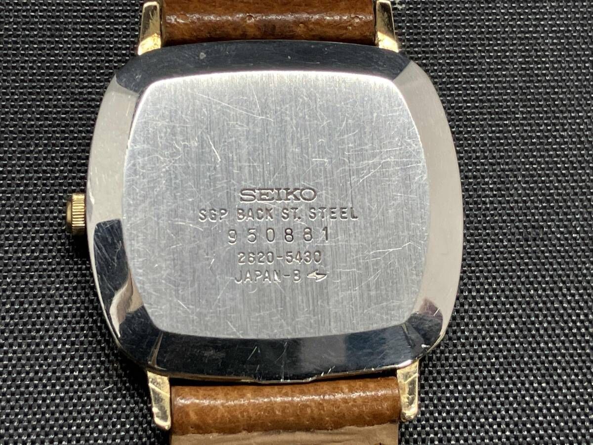 ジャンク セイコー SEIKO 2620-5430 ブラウン クォーツ 時計 - メルカリ