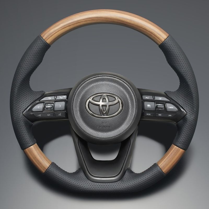 高品質の証ユーロステッチ採用 マットアッシュブラウン x ブラックステッチ 純正交換ガングリップステアリング シエンタ MX10系 R4 9- LS197