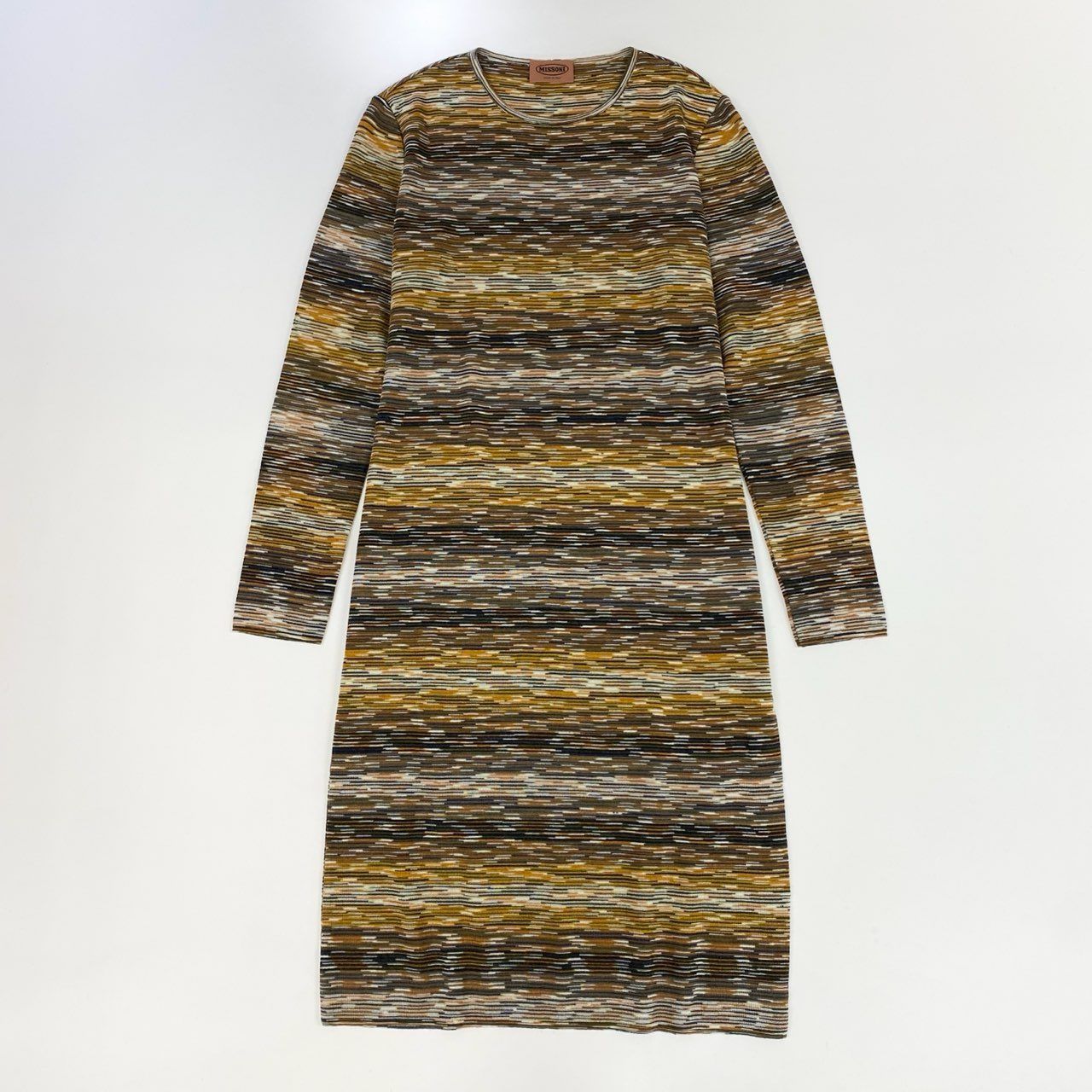 13j29 《美品》MISSONI ミッソーニ 長袖ニットワンピース ボーダー