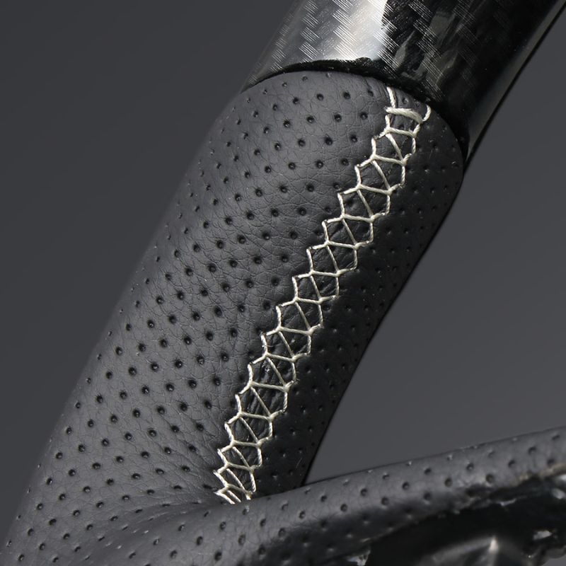 カーボン調xシルバーステッチ