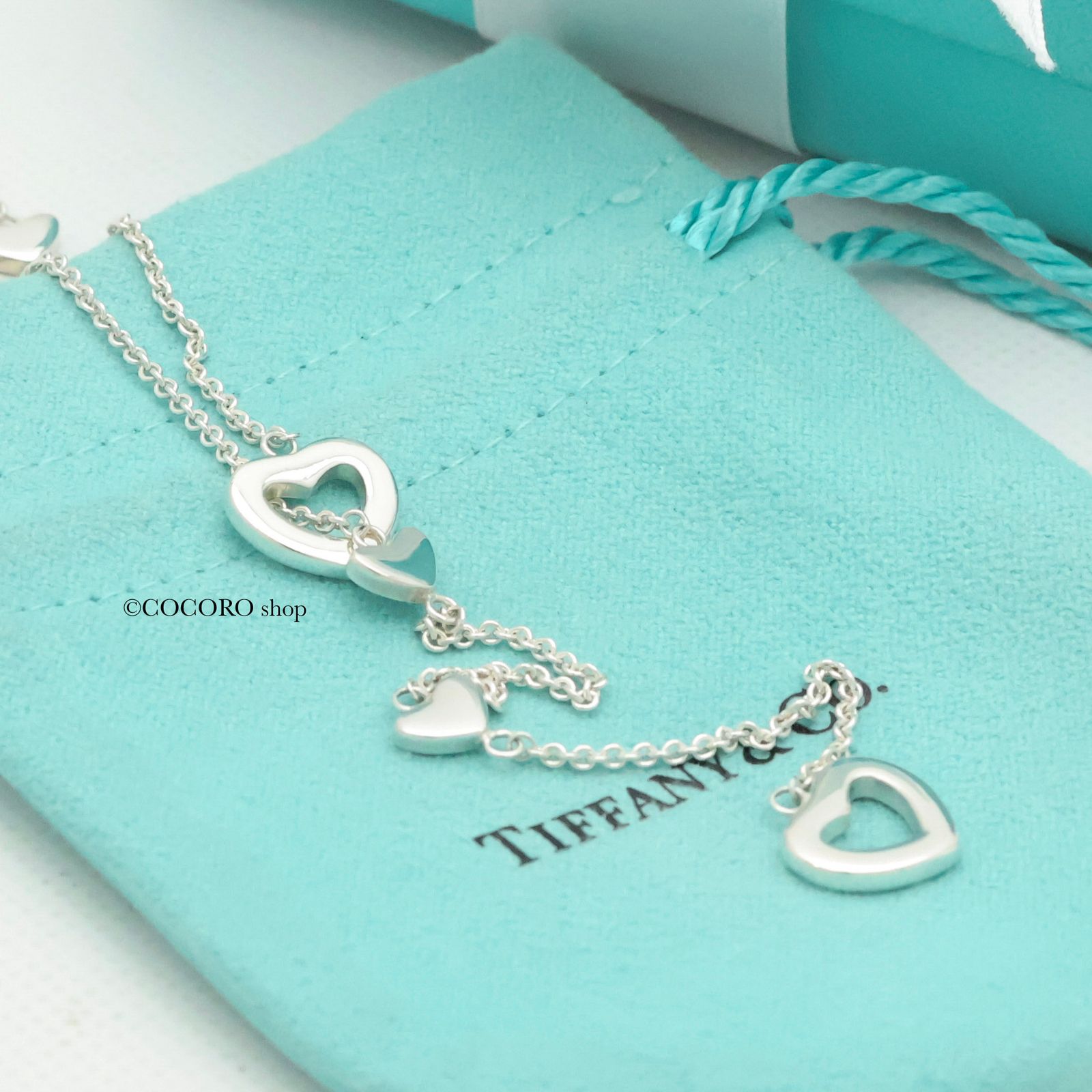 美品】ティファニー TIFFANY&Co. ハート リンク ラリアット ネックレス  