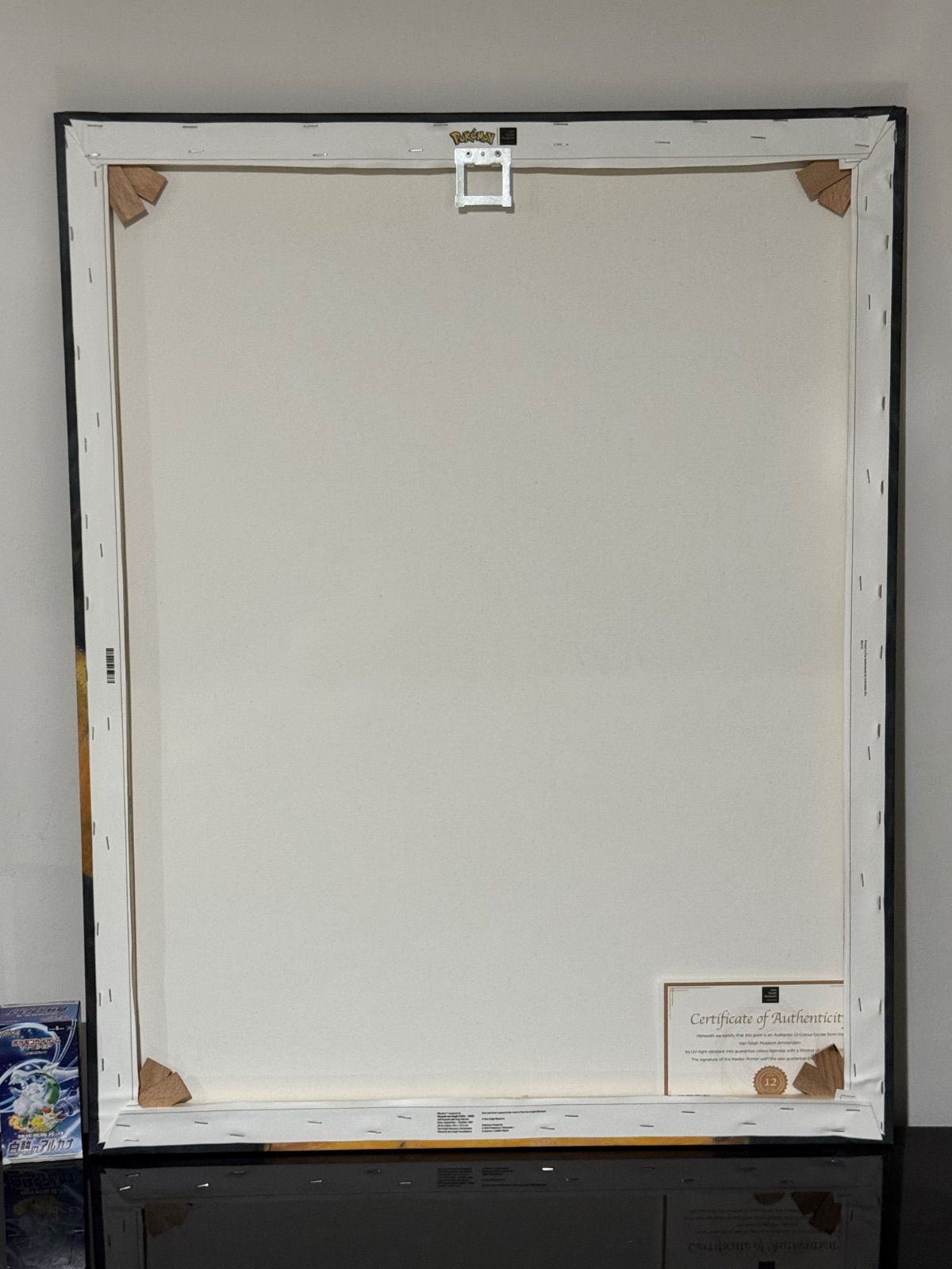 直輸入 ゴッホピカチュウ キャンバスアート フレームレス 金属フック付き