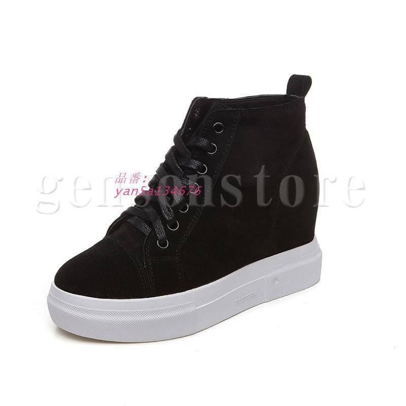 22.0 24.5CMスニーカー インヒールスニーカー 8cmヒール レディース 疲れない 厚底スニーカー ウェッジソール 歩きやすい スエード 靴 レースアップ yan5a134676