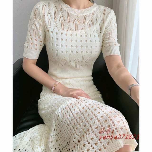 マーメイドワンピース ニット 2点セット yan5a271821