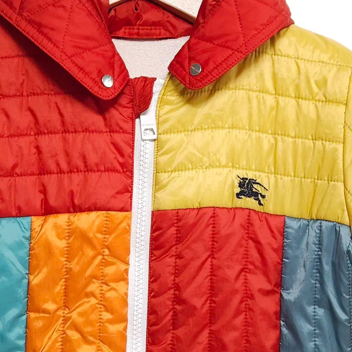 12ヶ月 バーバリー キッズ ブロック キルティング ダウン オールインワン