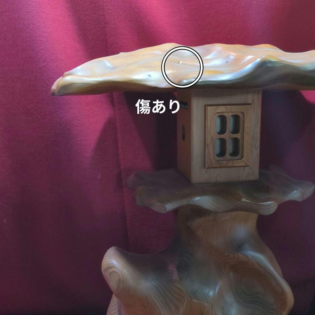 屋久杉 置物 骨董品 時代物 灯籠 灯篭 - メルカリ