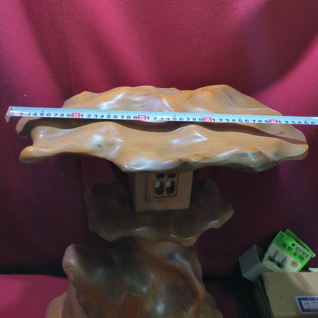 屋久杉　置物　骨董品　時代物　灯籠　灯篭 屋久杉 置物 骨董品 時代物 灯籠 灯篭 - メルカリ