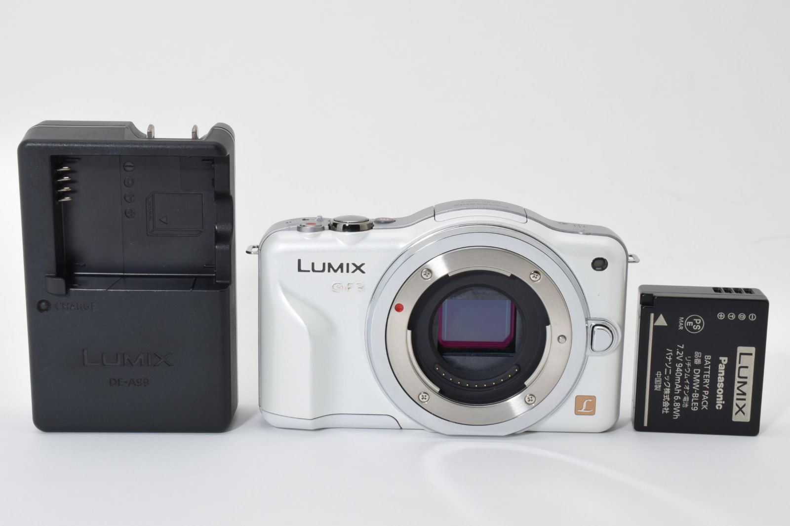 外観 上品 ショット数 396回 パナソニック Panasonic DMC-GF3 ボディ シェルホワイト LL38 5616