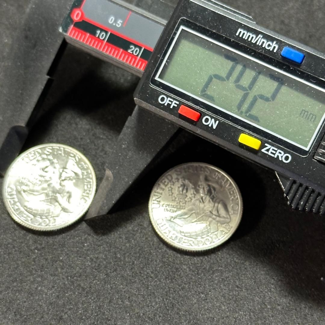 銀貨】1976年 アメリカ 建国200周年記念 25セント銀貨 2枚セット（S