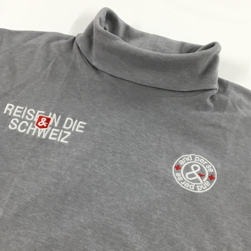 and per se アンパスィ タートルネック 裏起毛 長袖シャツ ゴルフ M