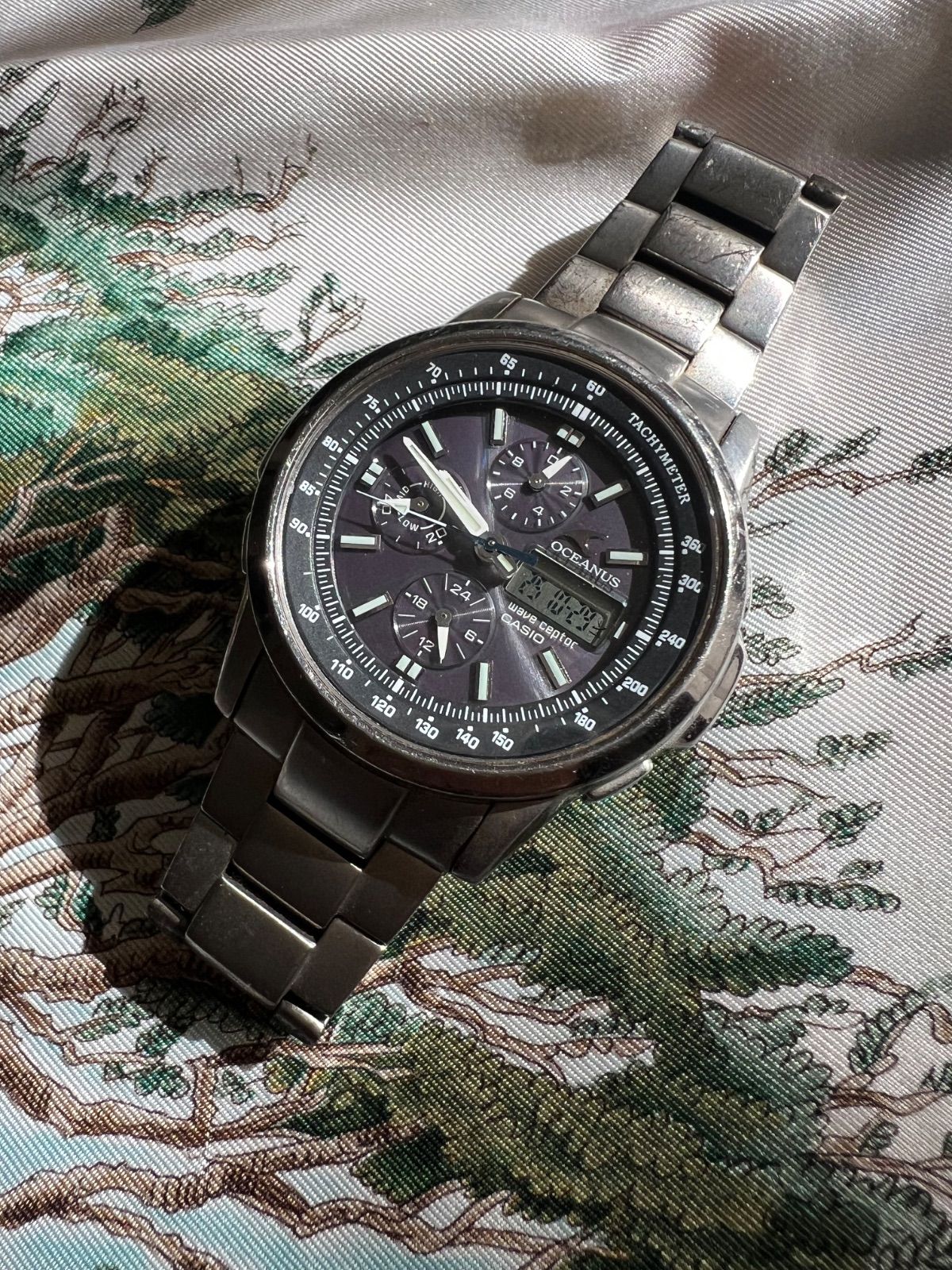 カシオ オシアナス アナデジ OCW 500 TDJ メンズ 稼働品 電波ソーラー