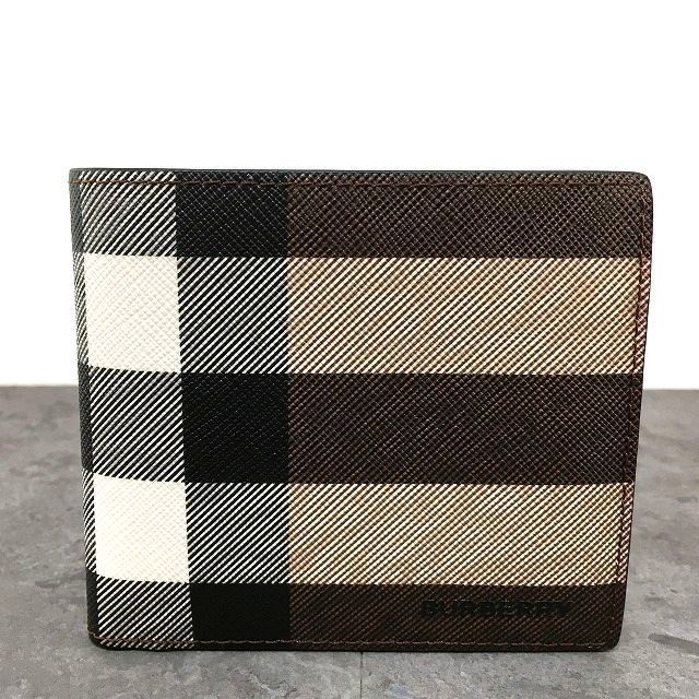 441 み BURBERRY 二つ折り札入れ チェック き