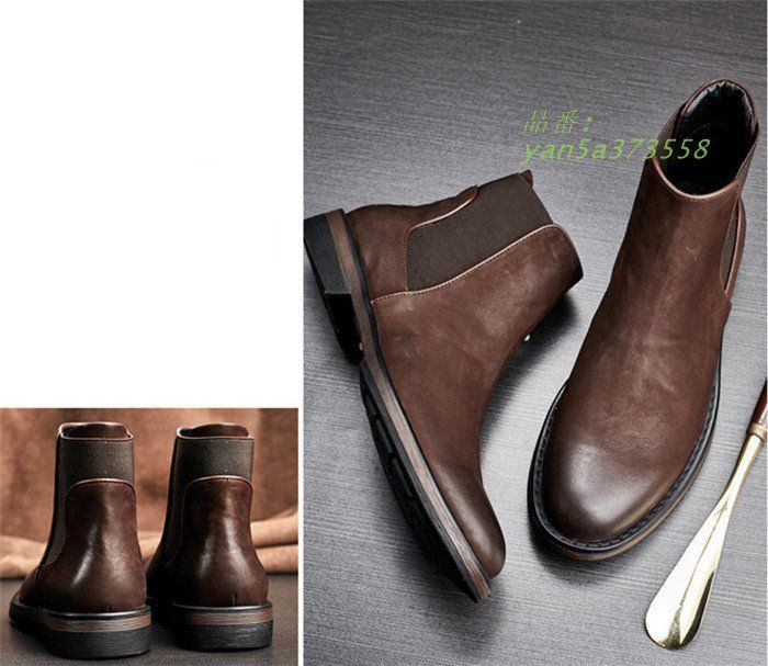 サイドゴアブーツ マーティンブーツ ブーツメンズ ショートブーツ 牛革 紳士靴 秋冬 防寒 ブーツ かっこいい yan 5 a 373558