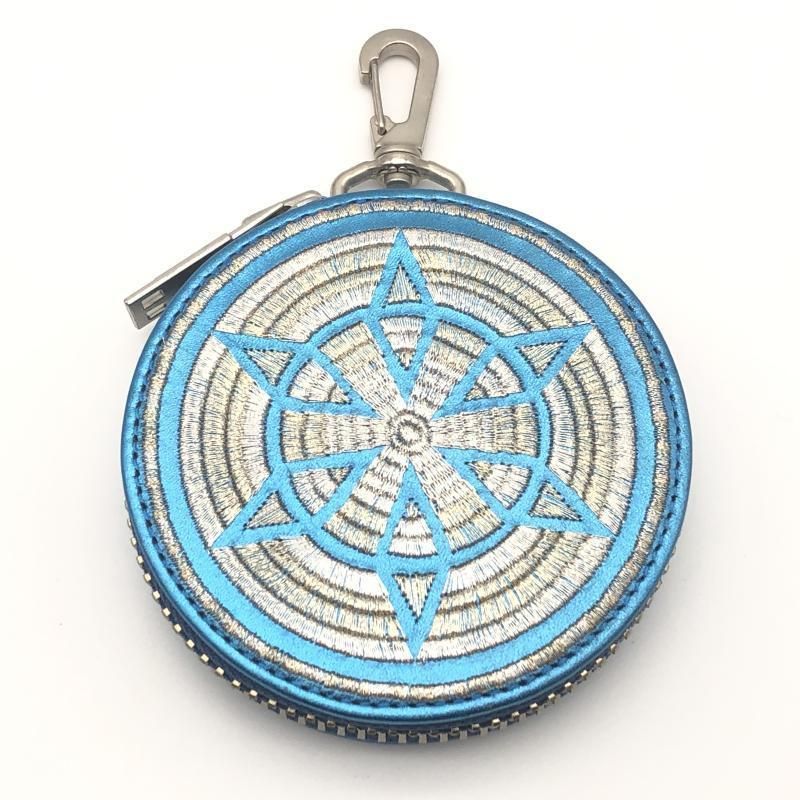 〜riになりますので他の方は購入しないでください〜 中古】blackmeans 刺繍コインケース ブルー ホワイト ブラックミーンズ