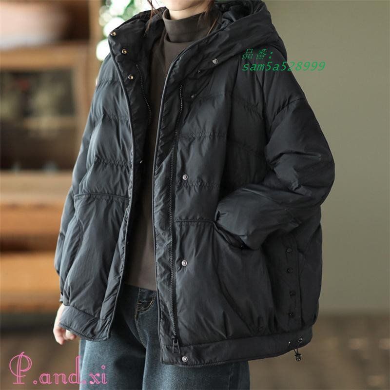 ダウンコート ダウン入り レディース ポケット キルティングコート ダウンジャケット 軽量 韓国風 秋冬 アウター フード付き ショット丈 am5a528999