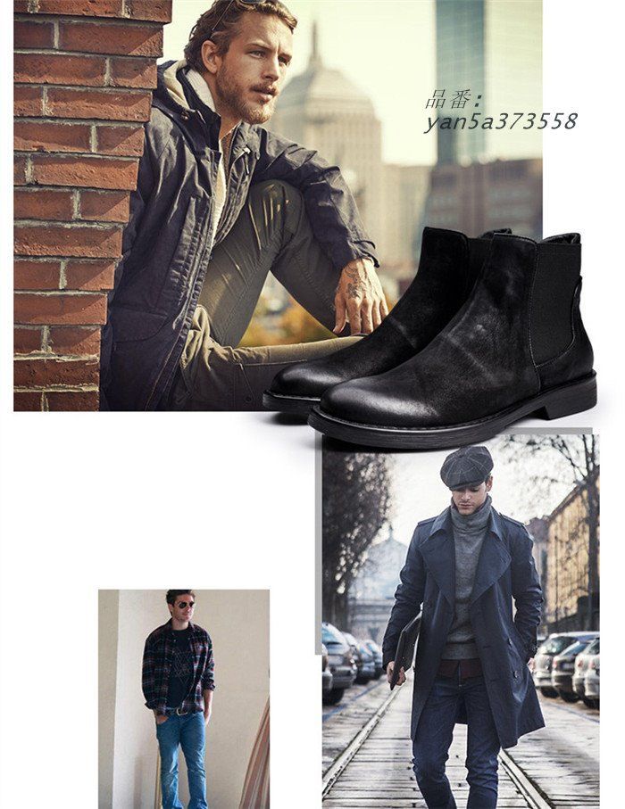 サイドゴアブーツ マーティンブーツ ブーツメンズ ショートブーツ 牛革 紳士靴 秋冬 防寒 ブーツ かっこいい yan 5 a 373558