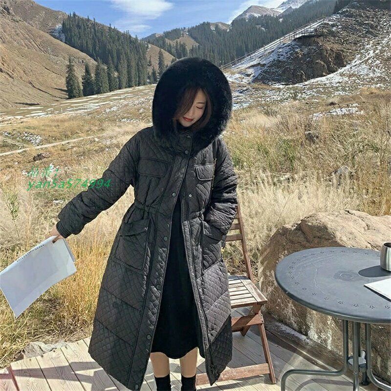 ダウン90 ダウンコート コート レディース 冬 ダウンジャケット 大きめポケット ポケット付き ジャンパー ファー付き アウター ロングコート 前開 yan5a574994 GULLKHAN_COM