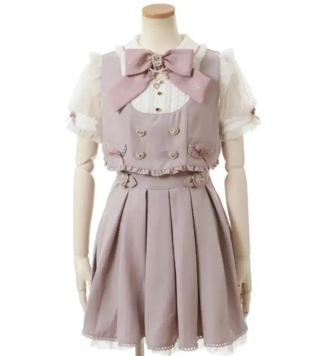 リズリサ セットアップ ライク ワンピース ピンク 日傘風