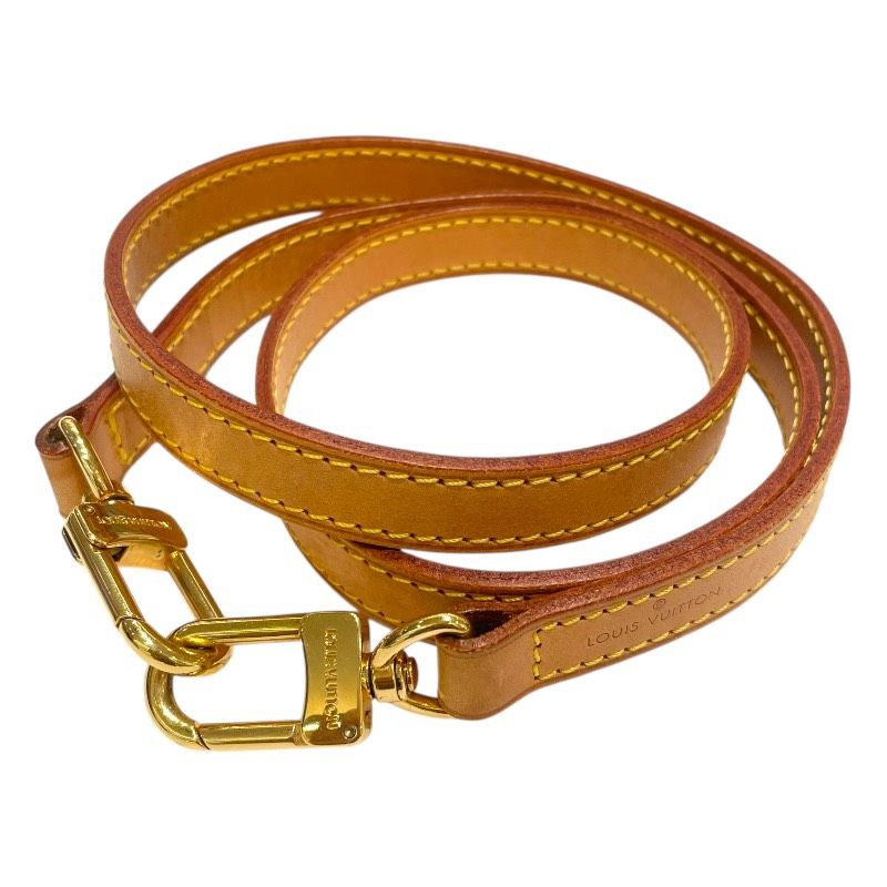 ルイ ヴィトン LOUIS VUITTON ショルダーストラップ ブラウン ゴールド金具 ヌメ革 レザー ユニセックス ストラップ