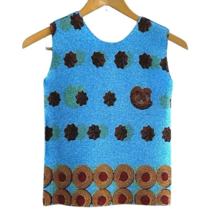 me ISSEY MIYAKE イッセイミヤケ クッキー柄 プリーツ カットソー