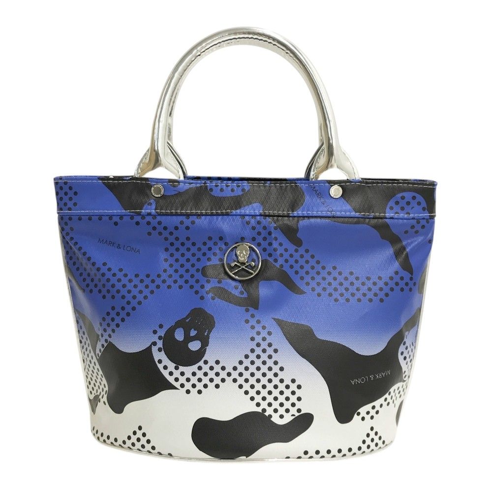 MARK&LONA マークアンドロナ カートバッグ 総柄 ブルー系