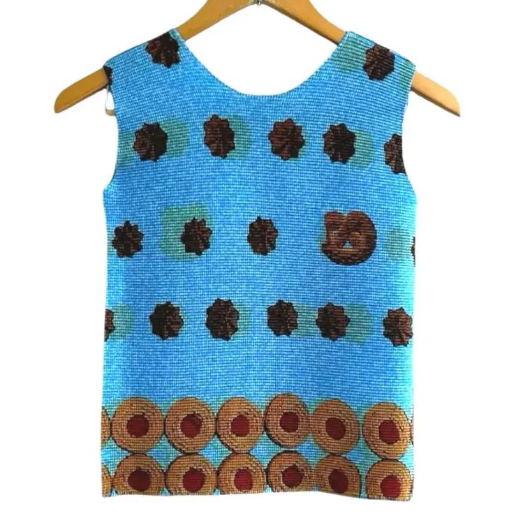 me ISSEY MIYAKE イッセイミヤケ クッキー柄 プリーツ カットソー