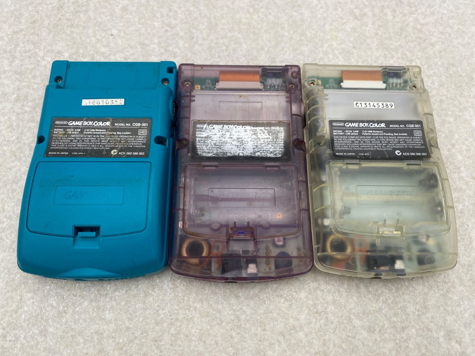 ゲームボーイカラー 本体 まとめ売り 3点 ジャンク ゲームボーイ