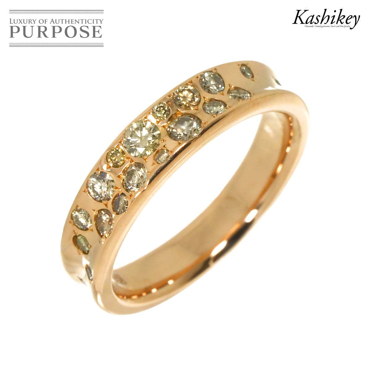 カシケイブラウンダイヤモンドk18PGダイヤモンドリング K18YG