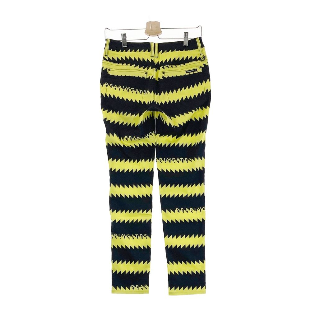サイズ 0 PEARLY GATES パーリーゲイツ ストレッチパンツ ギザボーダー柄 オレンジ系 240101532047 ゴルフウェア レディース ストスト