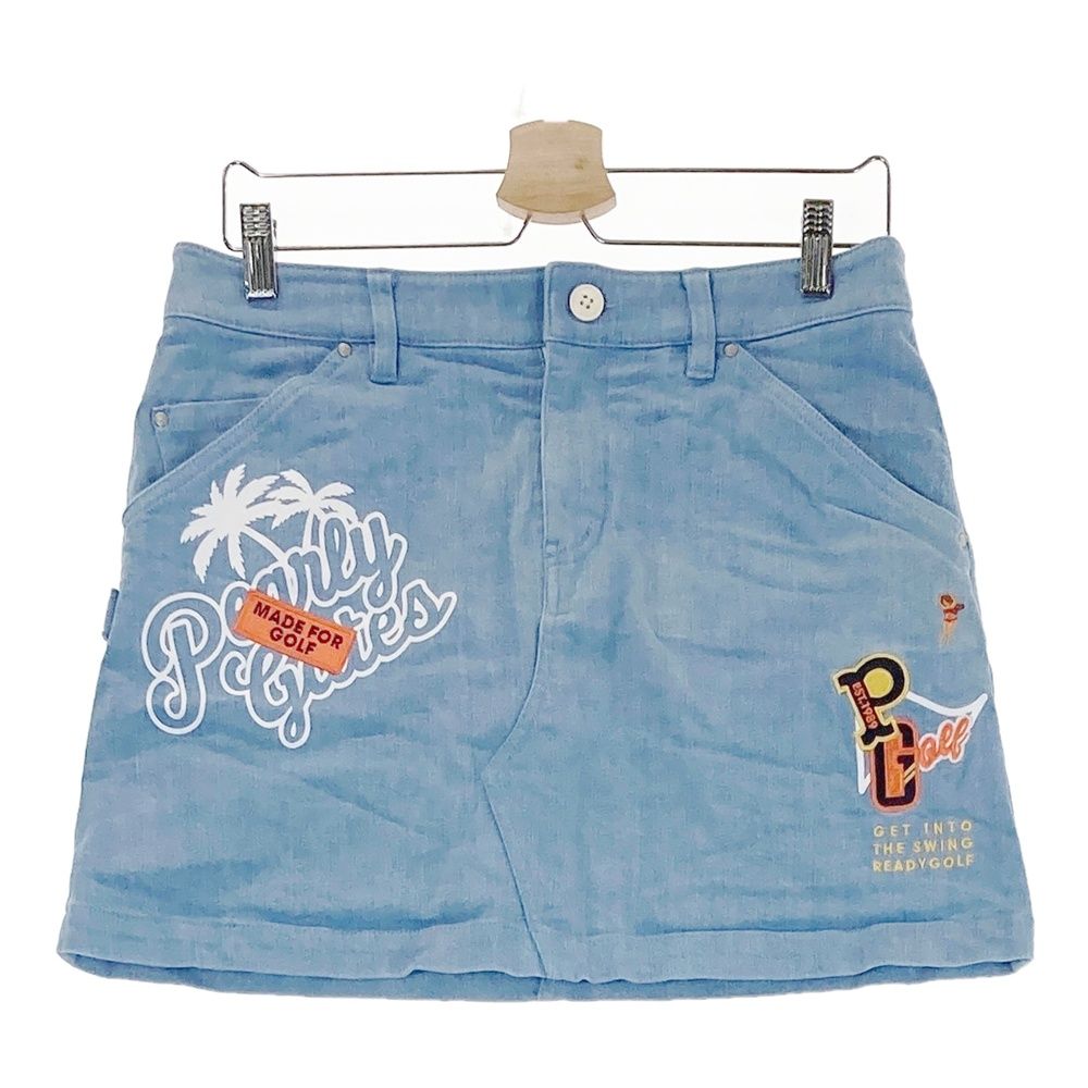 サイズ：2 PEARLY GATES パーリーゲイツ ストレッチスカート ブルー系