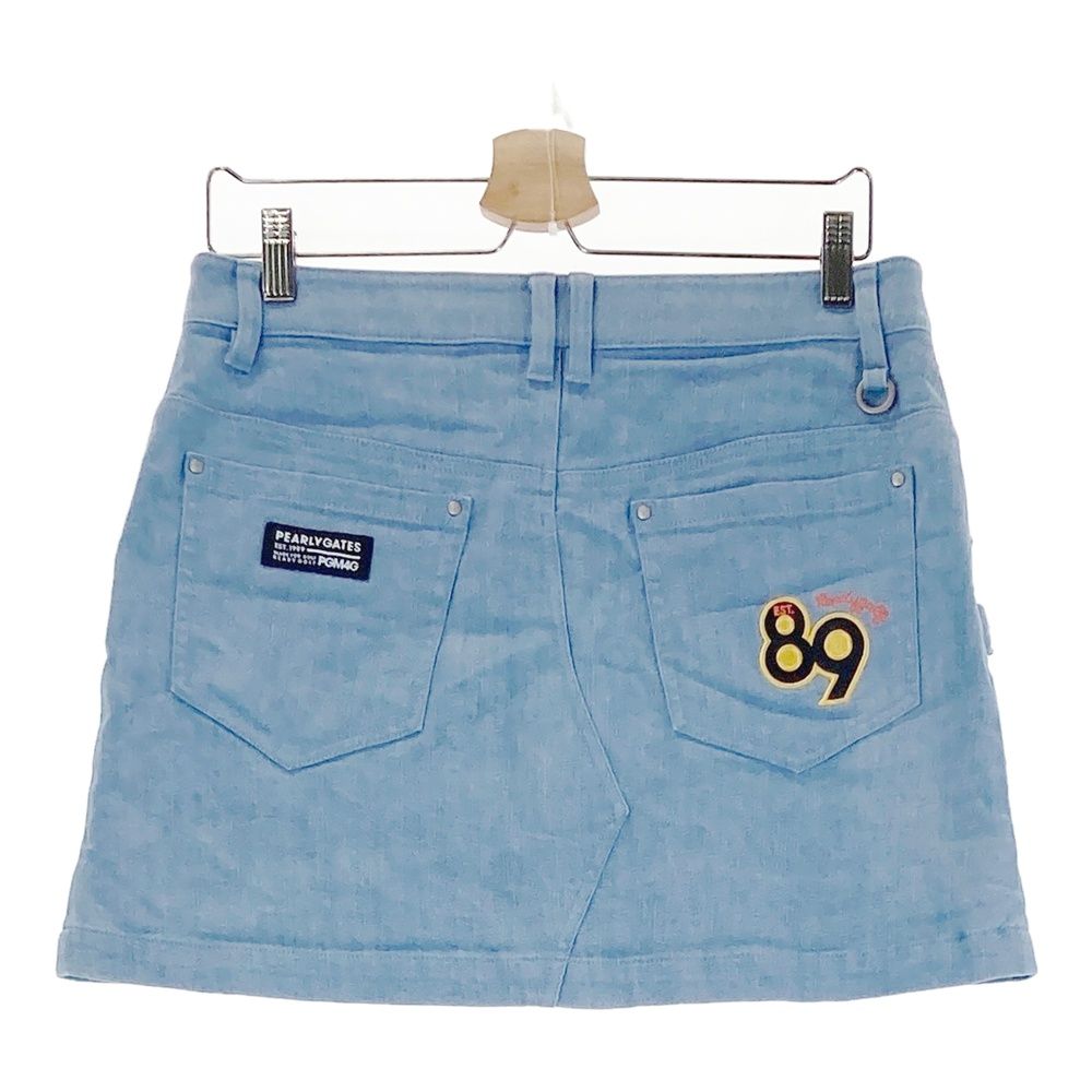 サイズ：2 PEARLY GATES パーリーゲイツ ストレッチスカート ブルー系